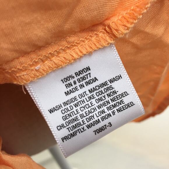 A.n.a Tie dye ruffle blouse orange XL - Picture 12 of 16